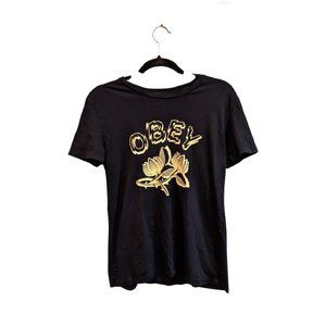OBEY Graphic Ultra Soft Tee Black & Yellow S